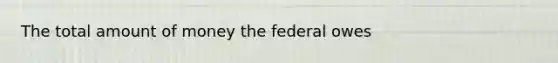 The total amount of money the federal owes