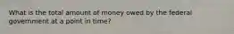 What is the total amount of money owed by the federal government at a point in time?