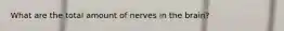 What are the total amount of nerves in the brain?
