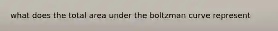 what does the total area under the boltzman curve represent