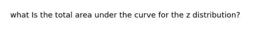 what Is the total area under the curve for the z distribution?