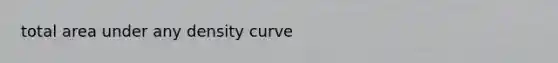 total area under any density curve