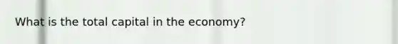 What is the total capital in the economy?