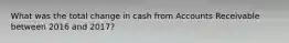 What was the total change in cash from Accounts Receivable between 2016 and 2017?
