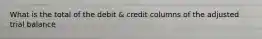 What is the total of the debit & credit columns of the adjusted trial balance