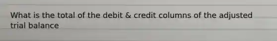 What is the total of the debit & credit columns of the adjusted trial balance