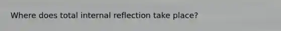 Where does total internal reflection take place?