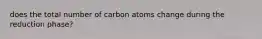 does the total number of carbon atoms change during the reduction phase?