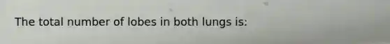 The total number of lobes in both lungs is: