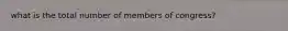 what is the total number of members of congress?