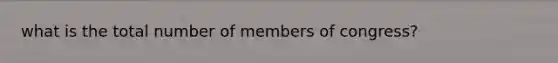 what is the total number of members of congress?