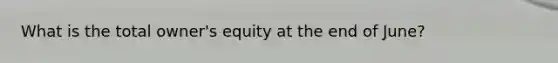 What is the total owner's equity at the end of June?