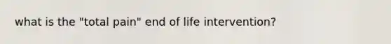 what is the "total pain" end of life intervention?