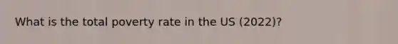 What is the total poverty rate in the US (2022)?