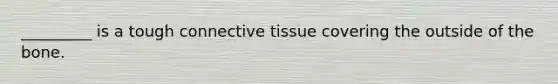 _________ is a tough connective tissue covering the outside of the bone.