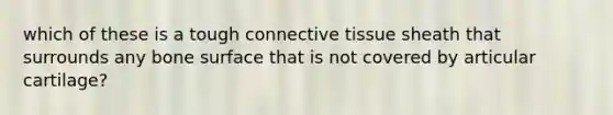 which of these is a tough connective tissue sheath that surrounds any bone surface that is not covered by articular cartilage?