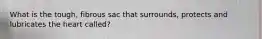 What is the tough, fibrous sac that surrounds, protects and lubricates the heart called?
