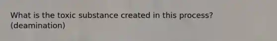 What is the toxic substance created in this process? (deamination)