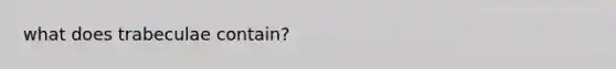 what does trabeculae contain?