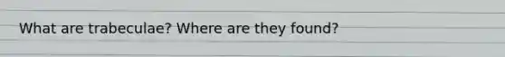 What are trabeculae? Where are they found?