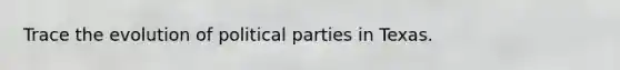 Trace the evolution of political parties in Texas.