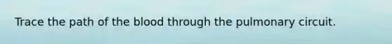 Trace the path of the blood through the pulmonary circuit.