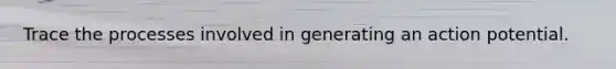 Trace the processes involved in generating an action potential.