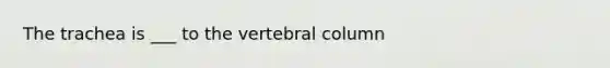 The trachea is ___ to the <a href='https://www.questionai.com/knowledge/ki4fsP39zf-vertebral-column' class='anchor-knowledge'>vertebral column</a>