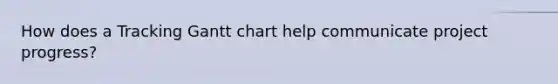 How does a Tracking Gantt chart help communicate project progress?