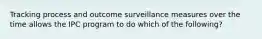 Tracking process and outcome surveillance measures over the time allows the IPC program to do which of the following?