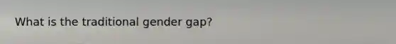 What is the traditional gender gap?