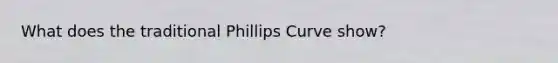 What does the traditional Phillips Curve show?