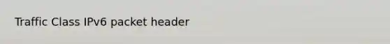 Traffic Class IPv6 packet header