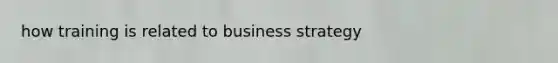 how training is related to business strategy