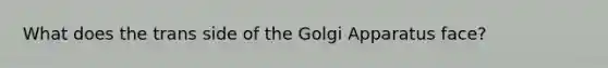 What does the trans side of the Golgi Apparatus face?