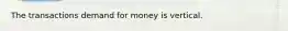 The transactions demand for money is vertical.