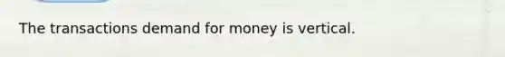 The transactions demand for money is vertical.