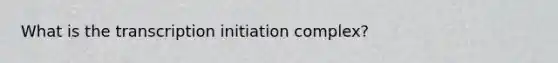 What is the transcription initiation complex?