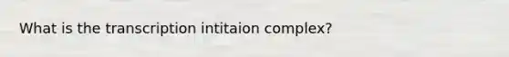 What is the transcription intitaion complex?