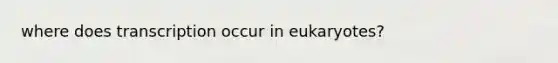 where does transcription occur in eukaryotes?