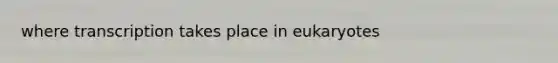 where transcription takes place in eukaryotes