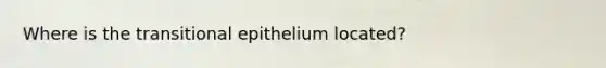 Where is the transitional epithelium located?