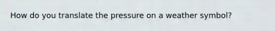 How do you translate the pressure on a weather symbol?