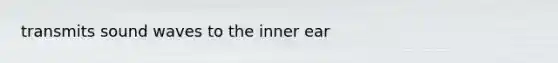 transmits sound waves to the inner ear