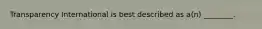 Transparency International is best described as a(n) ________.