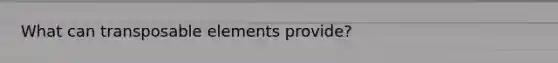 What can transposable elements provide?