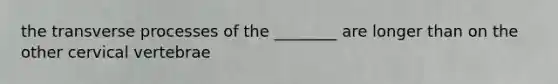 the transverse processes of the ________ are longer than on the other cervical vertebrae