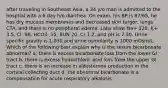 after traveling in Southeast Asia, a 34 y/o man is admitted to the hosptial with a 6 day h/o diarrhea. On exam, his BP is 87/65, he has dry mucous membranes and decreased skin turgor, lungs CTA, and there is no peripheral edema. Labs show Na+ 120, K+ 3.5, Cl- 96, HCO3- 15, BUN 20, Cr 1.2, and pH is 7.30. Urine specific gravity is 1.030 and urine osmolarity is 1000 mOsm/L. Which of the following best explain why is the serum bicarbonate abnormal? a. there is excess bicarbonate loss from the lower GI tract b. there is excess hydrochloric acid loss from the upper GI tract c. there is an increase in aldosterone production in the cortical collecting duct d. the abnormal bicarbonate is a compensation for acute respiratory alkalosis