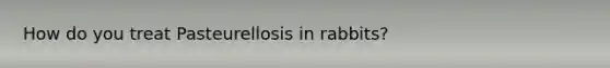 How do you treat Pasteurellosis in rabbits?