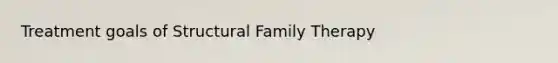 Treatment goals of Structural Family Therapy